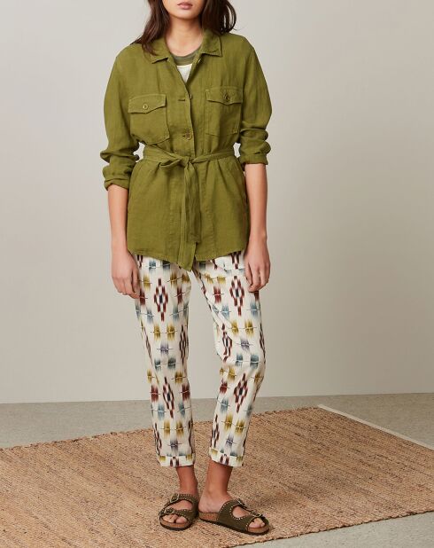 Giacca matcha San Valentino 100% lino