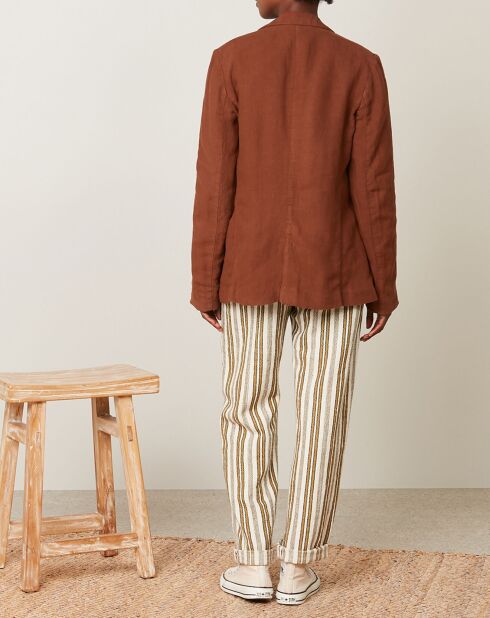 Veste 100% Lin Virna pecan