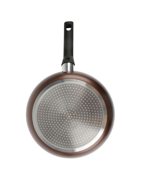 Poêle ebene induction marron - d.28x5.5 cm