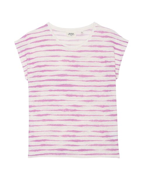 T-Shirt 100% Lin Telodia écru/peony