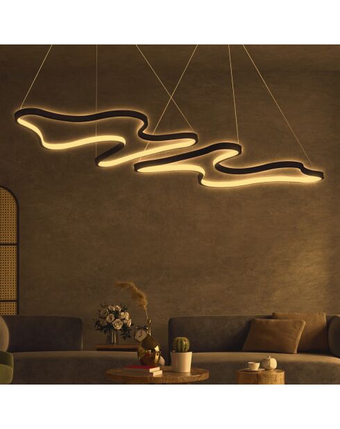 Lustre Lig noir - 102x10x10 cm