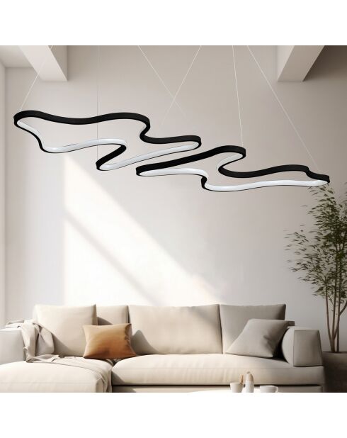 Lustre Lig noir - 102x10x10 cm