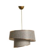 Barette kroonluchter in beige/goud - 70 cm