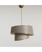 Barette kroonluchter in beige/goud - 70 cm