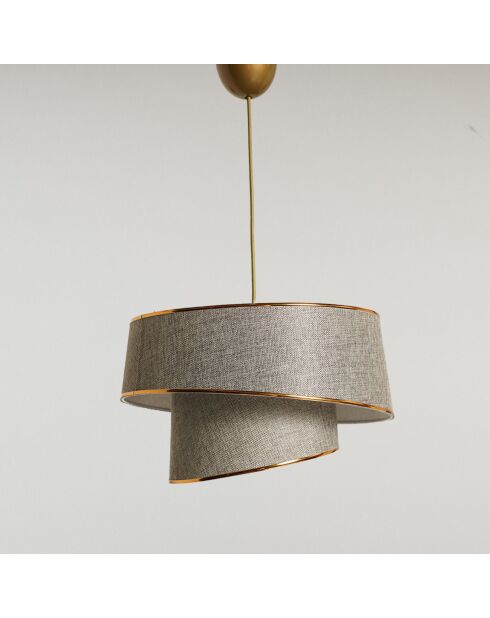 Barette kroonluchter in beige/goud - 70 cm