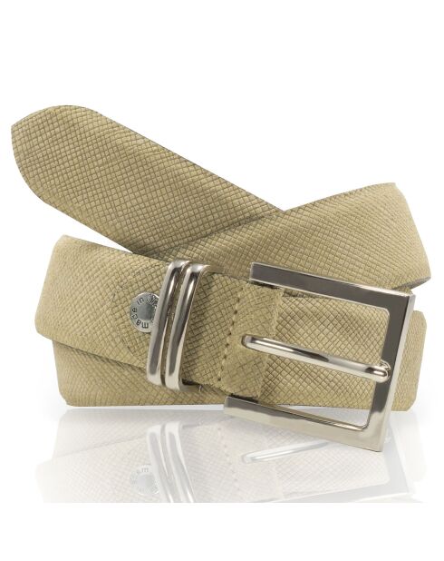 Ceinture en Cuir beige