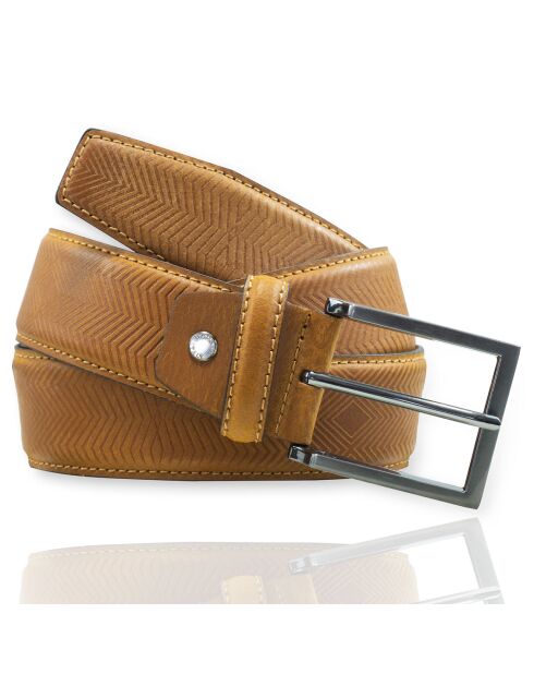 Ceinture en Cuir beige