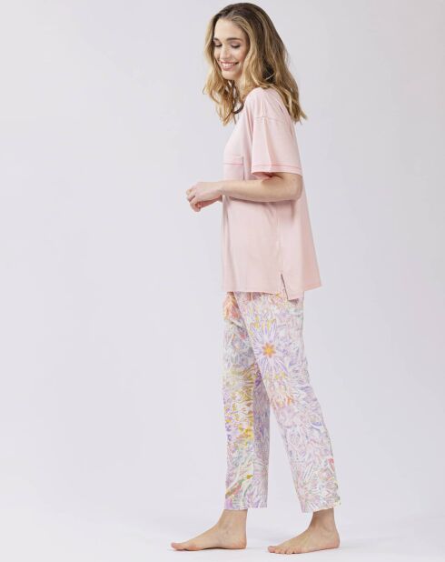 Pyjama 7/8ème Fancy rose