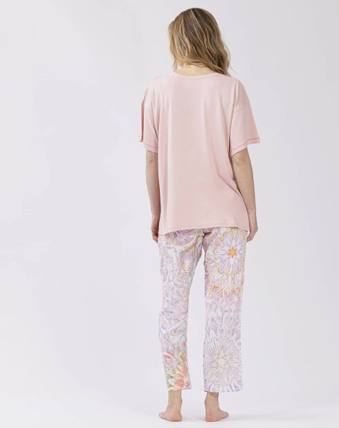 Pyjama 7/8ème Fancy rose