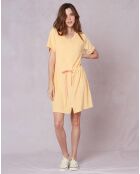 Robe zippée en bouclette éponge Cassandre jaune
