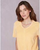 Robe zippée en bouclette éponge Cassandre jaune