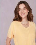 Robe zippée en bouclette éponge Cassandre jaune