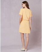 Robe zippée en bouclette éponge Cassandre jaune