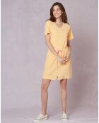 Robe zippée en bouclette éponge Cassandre jaune