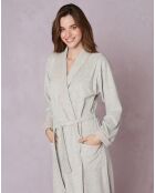 Peignoir en bouclette éponge Cassandre gris
