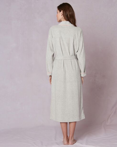 Peignoir en bouclette éponge Cassandre gris