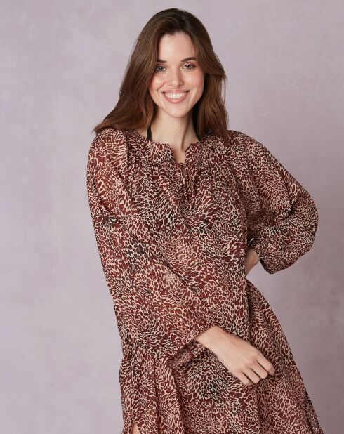 Kaftan 100% Voile de Coton Kalahari marron