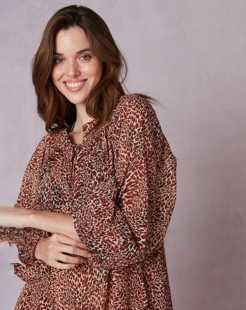 Kaftan 100% Voile de Coton Kalahari marron