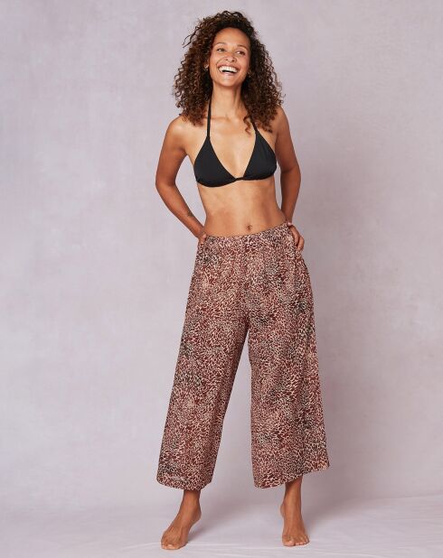 7/8 broek 100% katoen Kalahari bruin voile