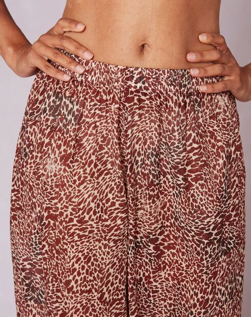 7/8 broek 100% katoen Kalahari bruin voile