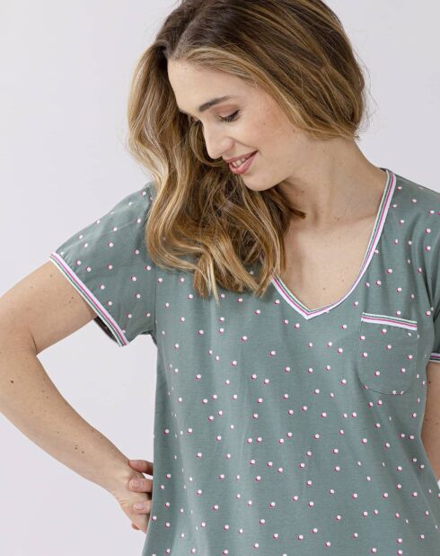 Chemise de nuit Morning verte