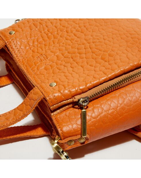 Sac à main en Cuir Randa orange clair - 25x17x9 cm