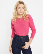 Pull en Maille fine col rond Fanny rose