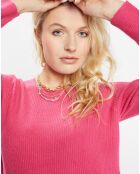 Pull en Maille fine col rond Fanny rose