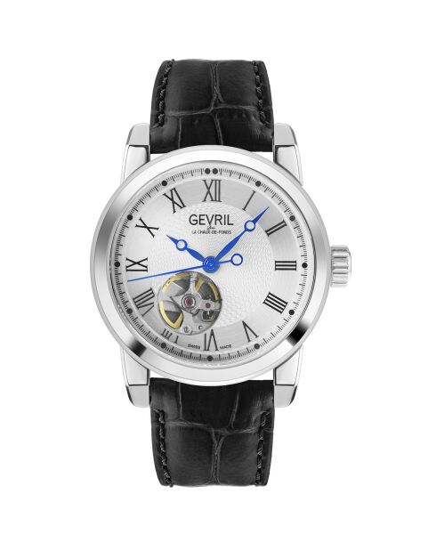 Montre Madison Homme Automatique en Cuir noire