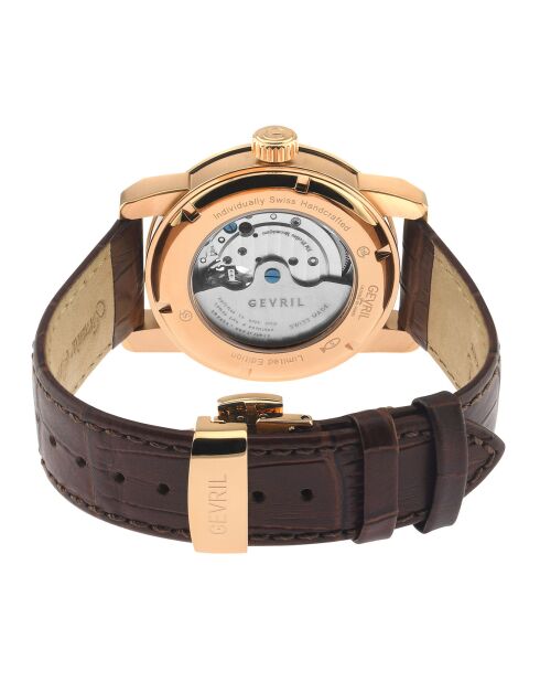 Montre Madison Homme Automatique en Cuir marron