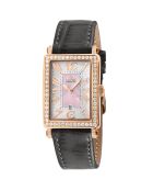 Orologio da donna Avenue of Americas Mini Diamond in pelle e diamanti grigio da 1,16 ct