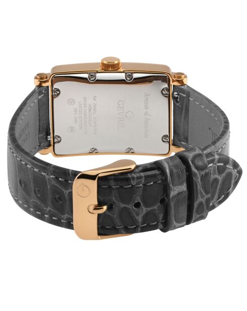 Orologio da donna Avenue of Americas Mini Diamond in pelle e diamanti grigio da 1,16 ct
