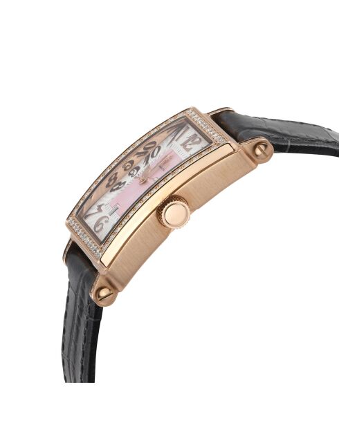 Orologio da donna Avenue of Americas Mini Diamond in pelle e diamanti grigio da 1,16 ct