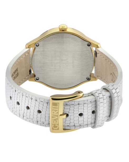 Montre Morcote Femme Quartz en Cuir & Diamants 1.3 ct blanche