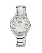Montre Lugano Femme Quartz en Acier & Diamants 1.35 ct argentée