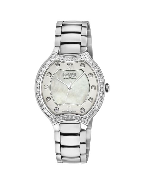 Montre Lugano Femme Quartz en Acier & Diamants 1.35 ct argentée