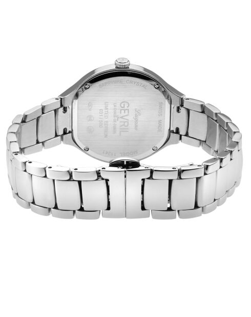 Montre Lugano Femme Quartz en Acier & Diamants 1.35 ct argentée