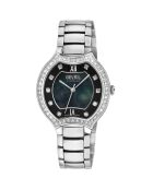Montre Lugano Femme Quartz en Acier & Diamants 1.35 ct argentée