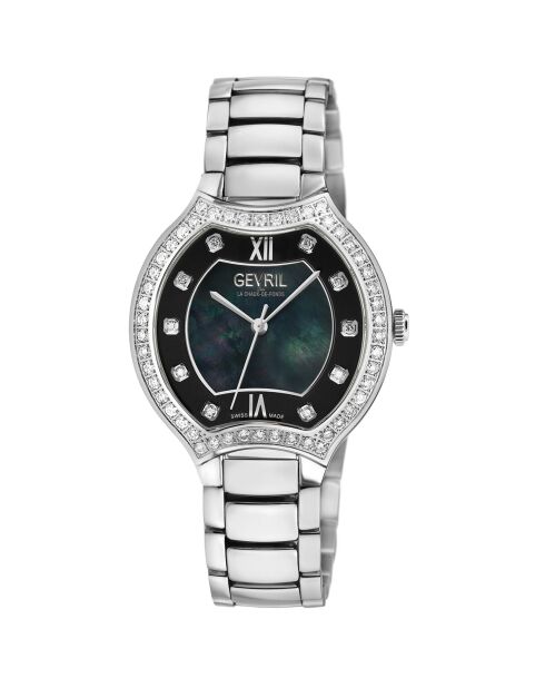 Montre Lugano Femme Quartz en Acier & Diamants 1.35 ct argentée