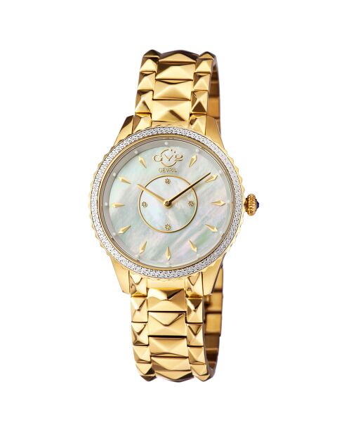 Siena Quarzuhr für Damen aus Stahl und Diamanten, 0,02 Karat Gold