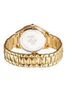 Siena Quarzuhr für Damen aus Stahl und Diamanten, 0,02 Karat Gold