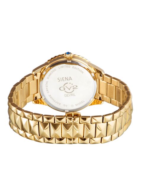 Siena Quarzuhr für Damen aus Stahl und Diamanten, 0,02 Karat Gold
