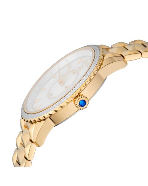 Siena Quarzuhr für Damen aus Stahl und Diamanten, 0,02 Karat Gold