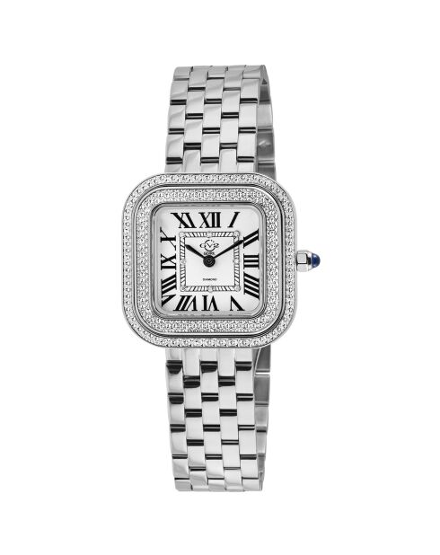 Montre Bellagio Femme Quartz en Acier & Diamants 0.04 ct argentée