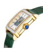 Montre Padova Gemstone Femme Quartz en Cuir & Diamant 0.01 ct verte