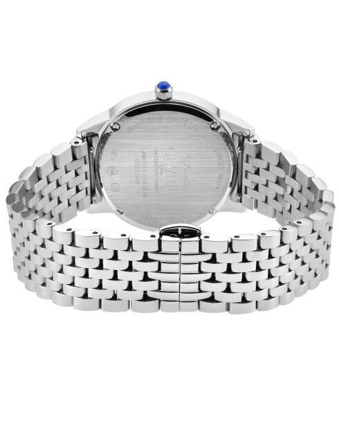 Montre Airolo Femme Quartz en Acier & Diamants 0.92 ct argentée