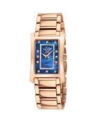 Montre Luino Femme Quartz en Acier & Diamants 0.08 ct rose doré