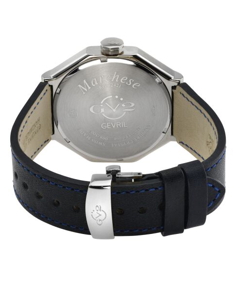 Montre Marchese Homme Quartz en Cuir bleu marine