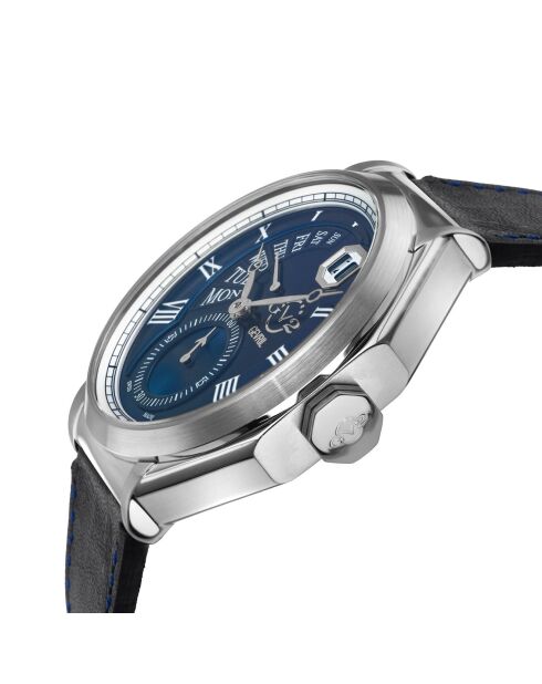 Montre Marchese Homme Quartz en Cuir bleu marine