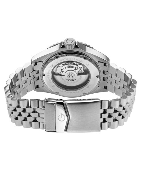 Chambers automatisch zilverkleurig stalen horloge voor heren